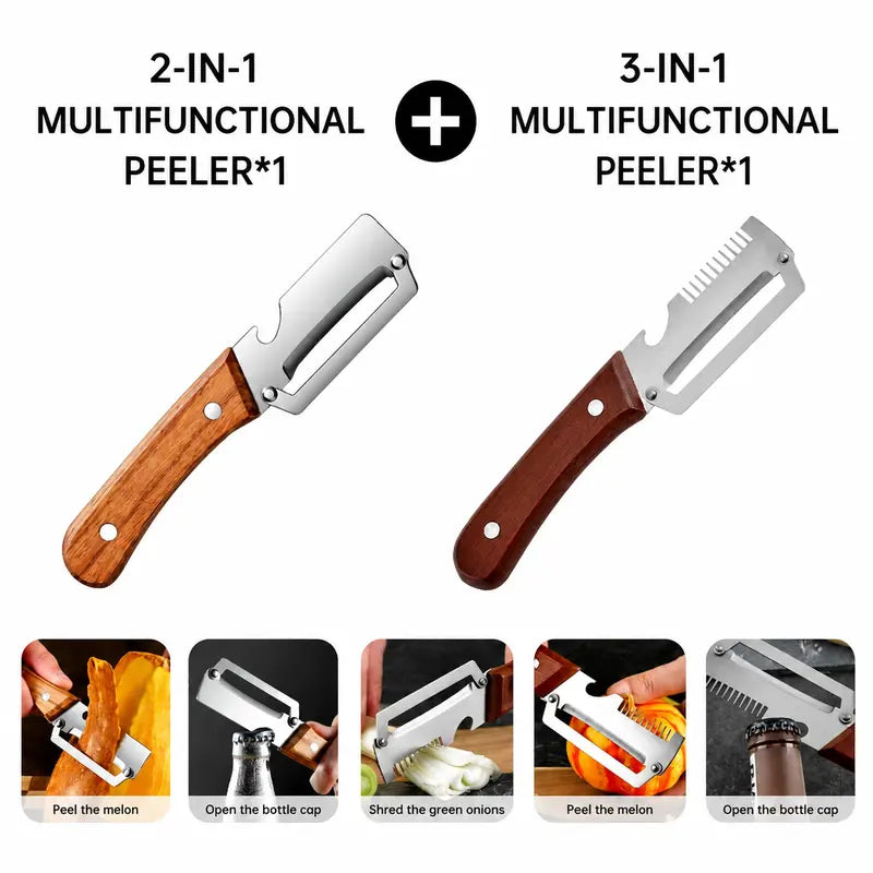 Wood Handle Kitchen Peeler