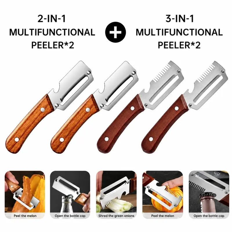 Wood Handle Kitchen Peeler