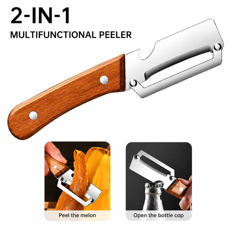 Wood Handle Kitchen Peeler